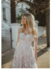 Strapless Sweetheart Neck Ivory Lace Tulle Gorgeous Wedding Dress